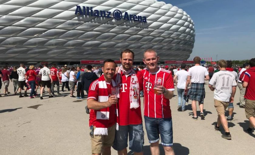 Die Fußballfreunde beim Spiel gegen Frankfurt