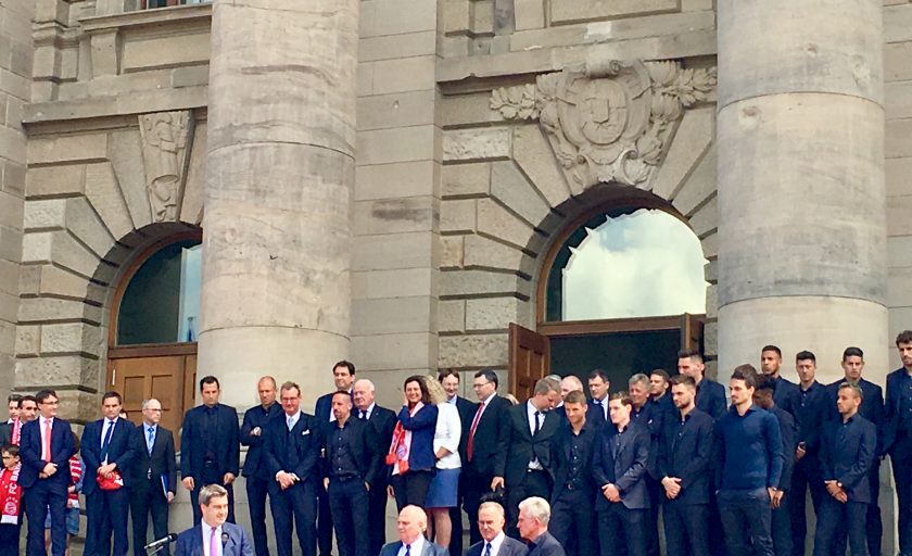 FC Bayern beim offiziellen Staatsbesuch
